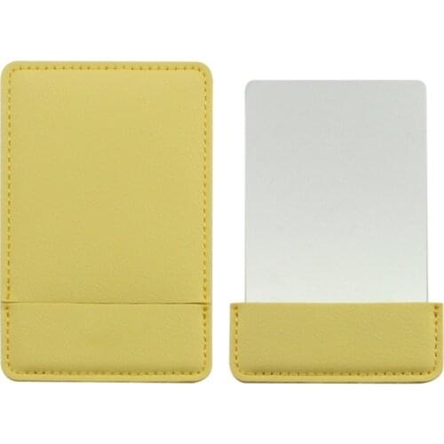 Portable Makeup Mirror Square Stainless Steel Len Cosmetic Mirror PU Leather Beauty Make Up Mirror Hair Styling Accessories