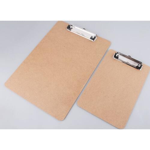 Portable A4/A5 Wooden Writing Clip Board File Hardboard with Metal Vertical Clips for Office School Stationery Supplies