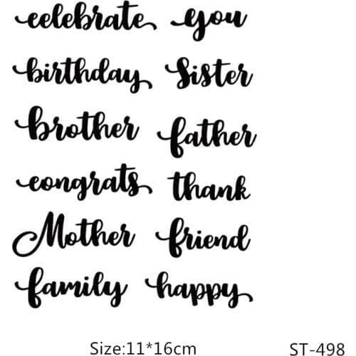 Happy languages Clear Stamps/seal for DIY Scrapbooking/Card Making/Photo Album Decoration Supplies