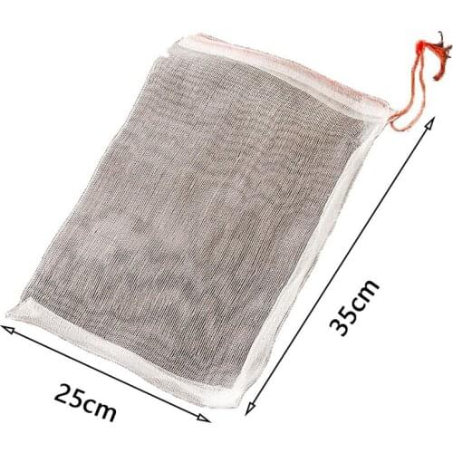 Vegetable Fruit Protect Net Bag Garden Plant Mesh Anti Insect Fly Bird Drawstring Nylon Net Bag Plant Covers