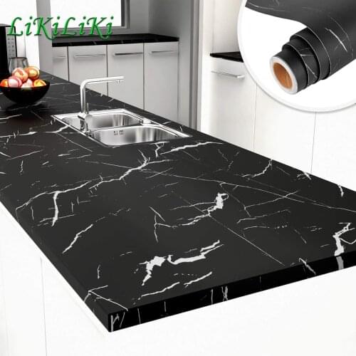 Thick Matte Marble Wallpaper for Kitchen Countertop Wall Stickers Bathroom Self-adhesive Decorative Film Waterproof Home Decals