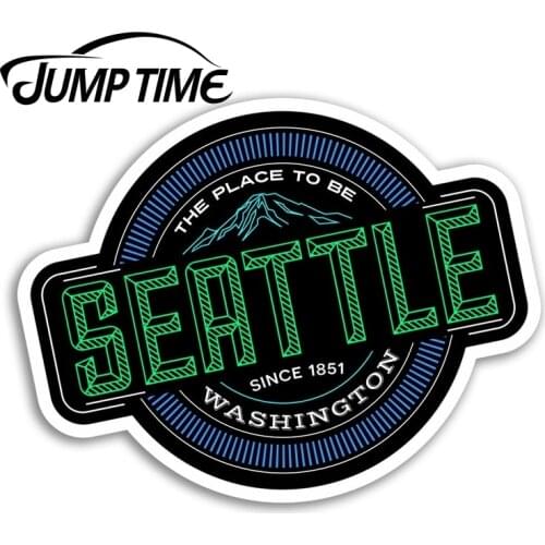 Jump Time for Seattle Vinyl Stickers Washington USA Sticker Laptop Luggage Truck Window Bumper Decal Waterproof Accessories