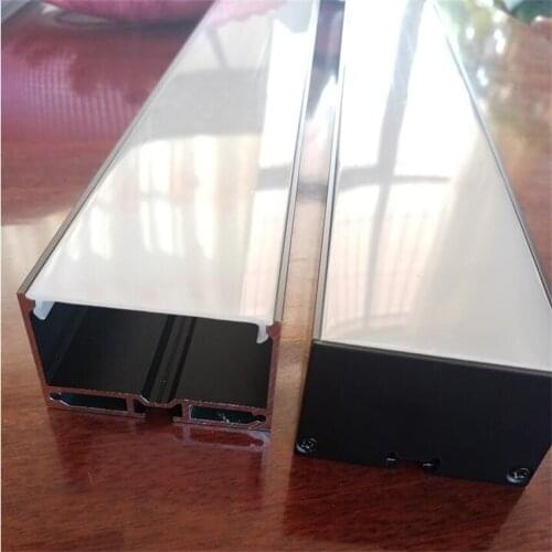 YANGMIN Free Shipping 6.6ft/2M 55x32mm Silver or Black U-Shape Internal Width 16mm LED Aluminum Channel System with Cover