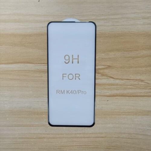 New Redmi K40 Curved edge Full Glue Black Glass Film Screen Protector For Xiaomi Redmi K40 Pro K30 K20 Mi9T Freeshipping