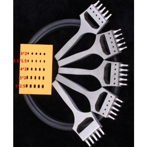 1 PC Leather Punch Tool Craft Watch Band strap Oval Hole Puncher Stitching 5 Prong Eyelet Cutter head removable chisel Stainless
