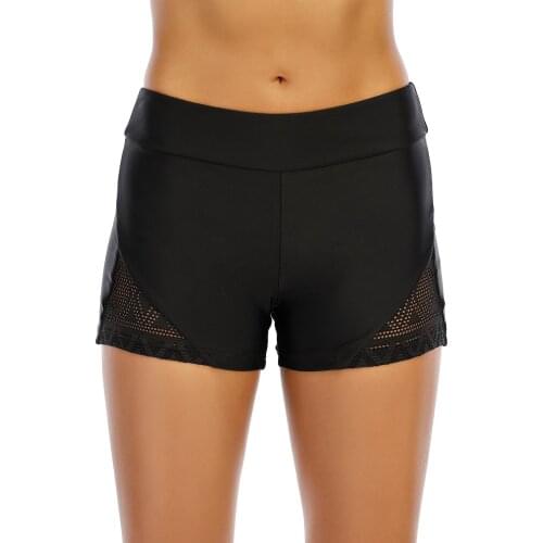 2021 Summer Boxer Swimming Trunks Womens Anti-Exposure Conservative Sexy Solid Color Fit Beach Swimming Suit