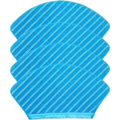 4pcs Vacuum Cleaner Mop Cloths for Midea S8+ Robotics Vacuum Cleaner Parts Replacement