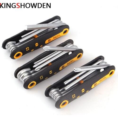 8 in 1 Hand Tool Portable Folding Screwdriver Set Mini Precision Screwdriver Bits Kit Torx Star Key Bit Wrench Screwdriver