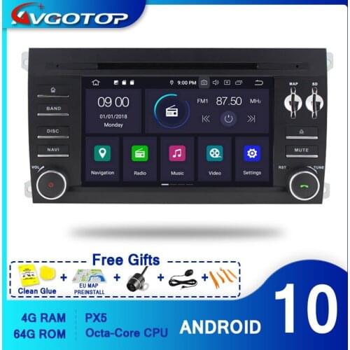 AVGOTOP 2+16GB/4+64GB Android 9 Bluetooth GPS Car Player Multimedia For PORSCHE CAYENNE 2003-2010