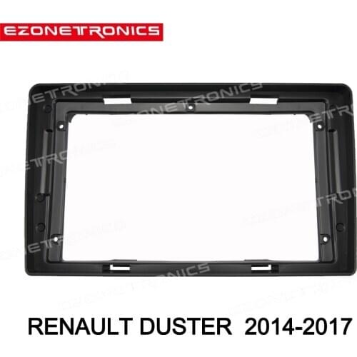 1-2Din Car DVD Frame Plug Audio Fitting Adaptor Dash Trim Kits Facia Panel 9inch For Renault DUSTER 2014 15 16 17Double DinRadio