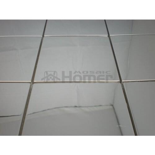 Free shipping, big size siver stainless steel mosaic tiles for powder room wall mosaic tiles HME8506