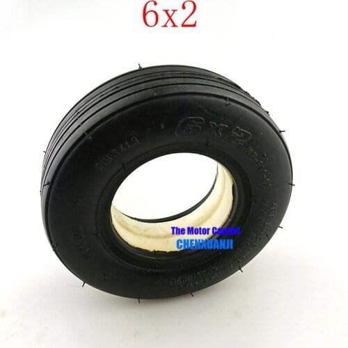 Free shipping 6X2 Solid tire without inner tube tire Electric Scooter Wheel Chair Truck Use 6" Tyre F0 Pneumatic Trolley Cart