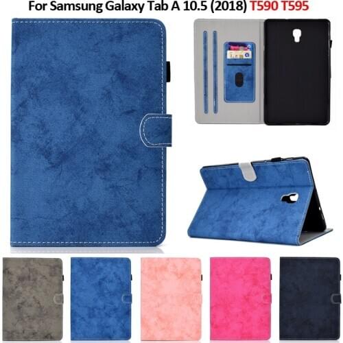 For Samsung Tab A A2 10.5 2018 Case Luxury Wallet Card Slot Protective Tablet Funda For Samsung Galaxy Tab A 10 5 T590 T595 Case