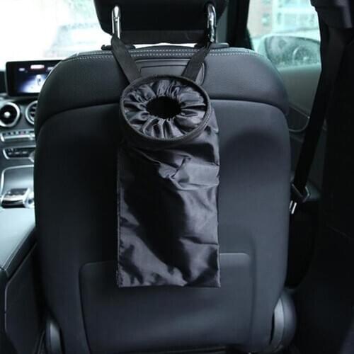 Black Car Auto Seat-back Garbage Litter Trash Bag Container Organizer