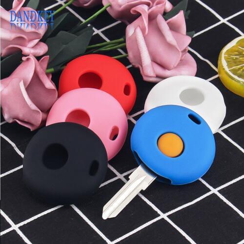 Dandkey 1 Button Rubber Silicone Remote Key Fob Cover Case For Mercedes Benz Smart Fortwo 450 1998-2012 Car Forfour Case Soft