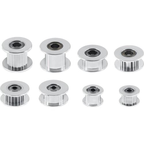 5pcs GT2 Timing Belt Idler Pulley 16teeth 20teeth Bore 3/5mm with Bearing For Belt Width 6mm/10mm Aluminum Pulley