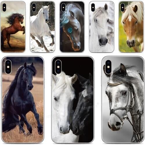 DIY Custom Photo Logo For Blackview A80 A60 BV9600 BV6300 Pro Phone Case For OnePlus 9 8 5G 6 7 7T Pro Black White Horse Cover