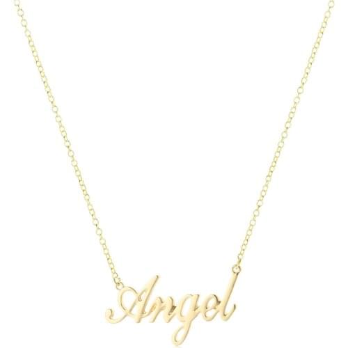 Personality letter Angel English necklace letter pendant necklace jewelry gift for a friend