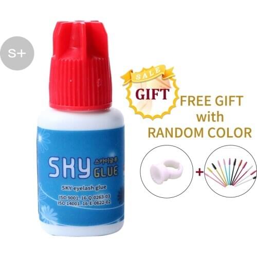 S+ Eyelash Extension Glue Fast Drying Strongest SKY False Eyelash Extension Glue 7-8 Week Lasting Time Professional Use Only 5ml