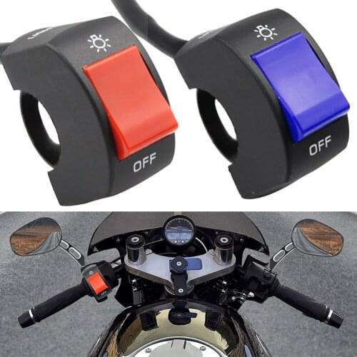 22mm ON/OFF Motorcycle Switch Push Button 12V Button Connector Handlebar Switch for ATV Electronic Bike Scooter Motorbike