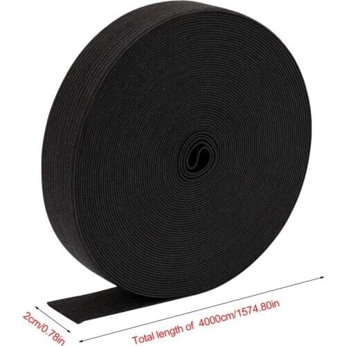 Home DIY Flat Elastic Cord Trim Spool White Elastic Bands Sewing Elastic Ribbon Thread Jewelry Knitting Clothing Projects Making