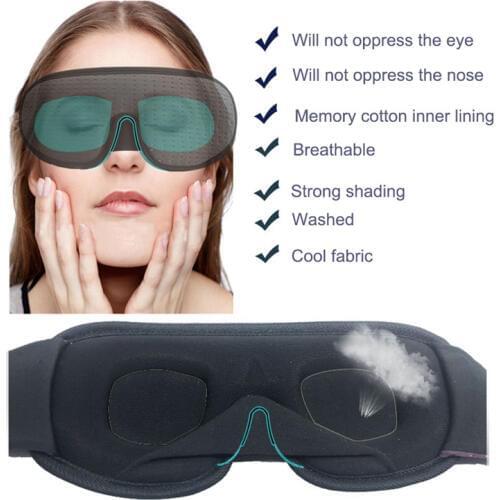 1PC 3D Sleep Mask Natural Sleeping Eye Mask Eyeshade Cover Shade Eye Patch Women Men Soft Portable Blindfold Travel Eyepatch