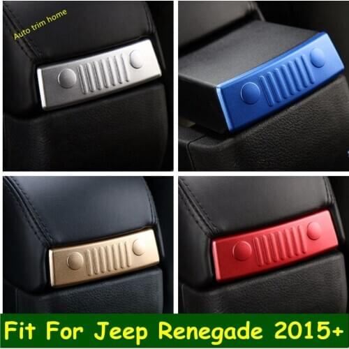 Lapetus Metal Armrest Storage Box Cover Trim 1 Piece Fit For Jeep Renegade 2015 2016 2017 2018 2019 2020 Auto Accessories