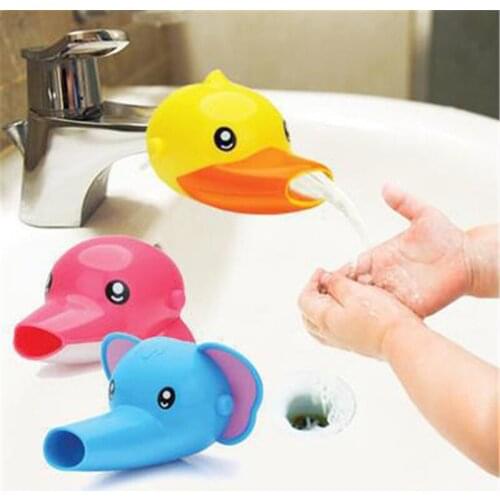 Lovely Cartoon Faucet Extender For Kids Children Elephant Dolphin Animals Design Children Dedicated Bathroom Sink Accessories