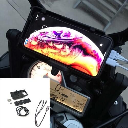 Mobile phone Navigation bracket USB phone charging for BMW S1000R XR RR R1200GS R1250GS ADV 2014-ON