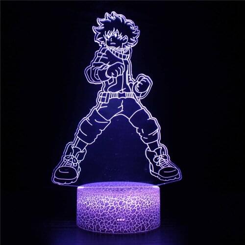 My Hero Academia Anime Led Night Light Room Decor Anime Figures Nightlight Child Fairy Lights Decoration Light Bulbs for Home