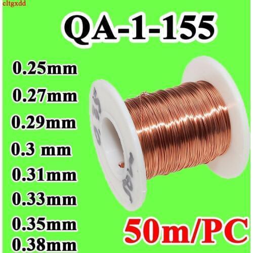 New Polyurethane Enameled Copper Wire Electromagnetic wire 0.25/0.27/0.29/0.3/0.31/0.33/0.35/0.38 mm QA-1/155 For Transformer