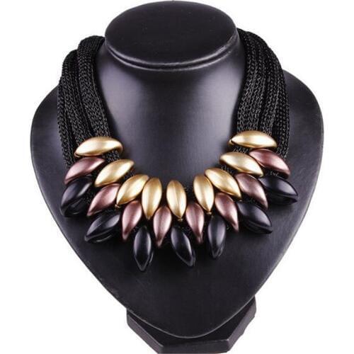 Fashion Charm Statement Necklaces Pendants Vintage Choker Collar Ethnic Black Gold 2018 New Maxi Pendants necklace women jewelry