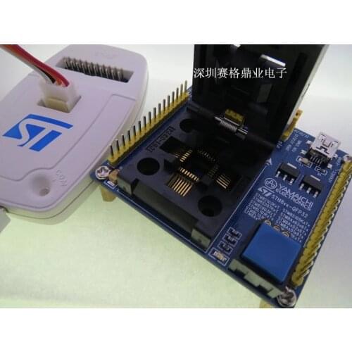 Original ST IC Test Seat STM8 STM8S103 STM8L Burning Programm STM8A QFP32 Socket Adapter