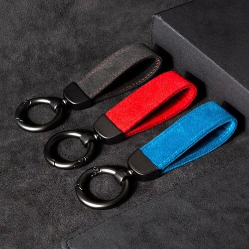 Luxury Suede leather Lanyard Metal Keychain Buckle Car Key Ring For JEEP Grand Cherokee Commander Renegade Wrangler Compass