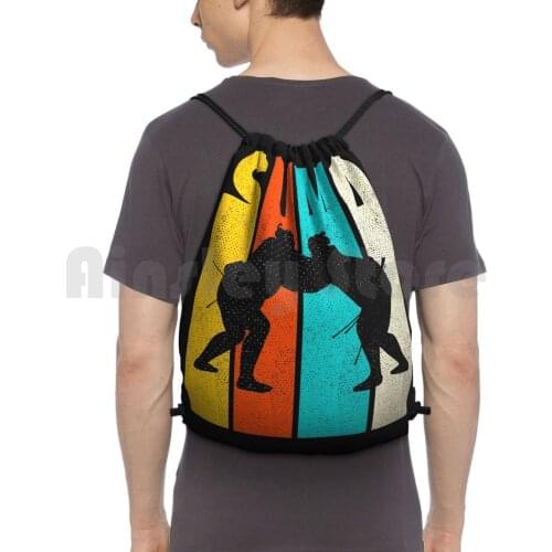 Sumo Backpack Drawstring Bags Gym Bag Waterproof Sumo Sumo Wrestling Japanese Wrestling Japan Japanese Sports Wrestling