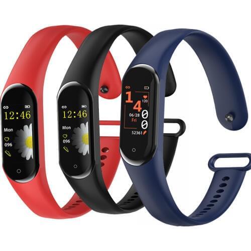 Sport Smart Bracelet Heart Rate Blood Pressure Men Women Bluetooth Wristband Watch Band Color Touch Monitor Fitness Tracker