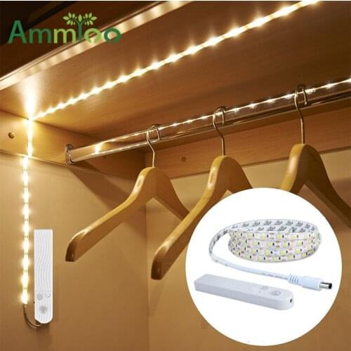 LED Under Cabinet light LED Strip led Lamp with Wireless PIR Motion Sensor USB Port light kitchen Stairs Wardrobe Bed Side Light