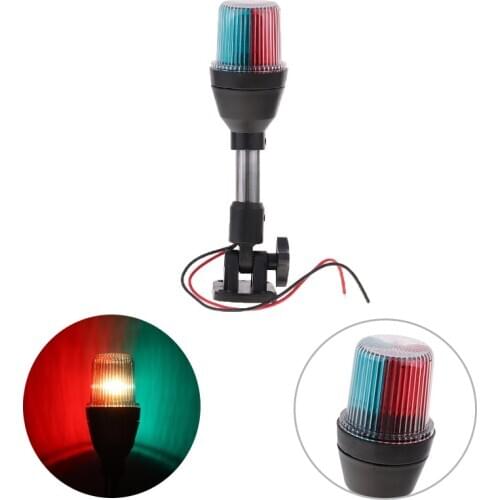 Universal 12V Underwater Boat Yacht Marine Anchor Light Fold Down Navigation Stern Anchor Light for Boat Yacht Lamp 3 Colors