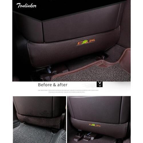 Tonlinker Cover Case Stickers for Lexus RX200t 450h NX ES 2016 Accessories 2 PCS Car Styling PU leather back seat anti-kick pad