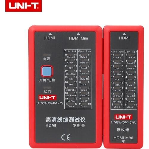UNI-T UT681HDMI Low Voltage Indication Data Cable Tester 20 Visible LED Status Display