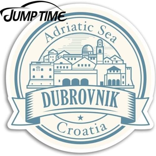 Jump Time for Dubrovnik Vinyl Stickers Croatia Travel Sticker Laptop Luggage Car Bumper Decal Waterproof Car Accessories