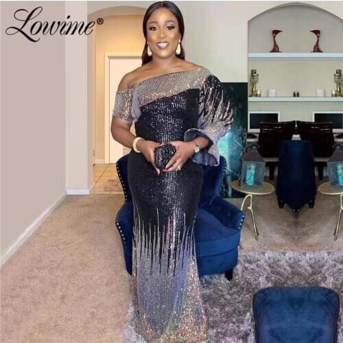 Abiye Arabic Dubai Women Dress Mermaid Evening Dresses 2020 Long Evening Party Gowns Robe De Soiree Sequins Prom Dresses