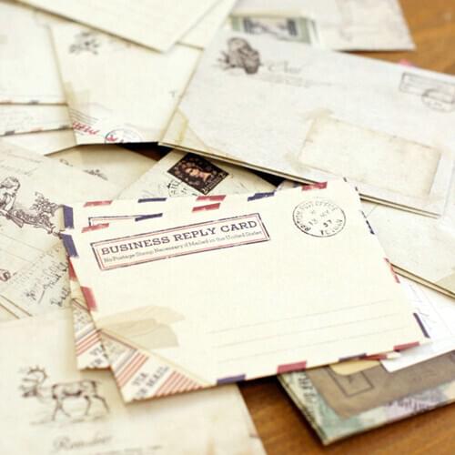 12pcs/pack Retro Small Envelope for Gift Letter Set DIY Multifunction Craft Paper Postcards School Material Envelopes