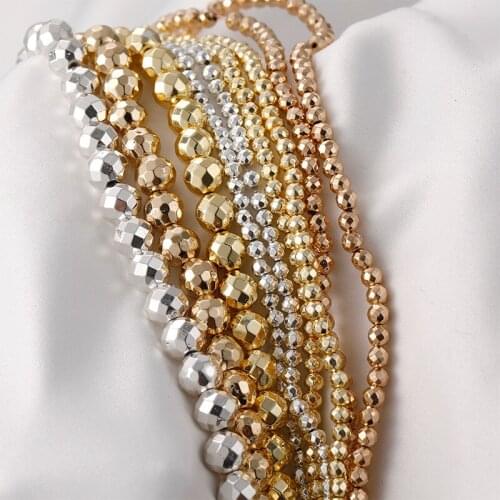 14k Gold Plated multi section bright black gallstone plated DIY handmade jewelry bracelet bead separation material 1PCS