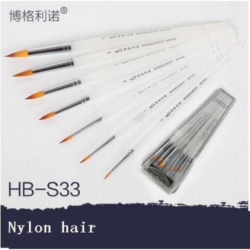 7pcs/lot Paint Brushes set nylon hair for watercolor Oil Acrylic paint brush Art Supplies drawing pen stationery