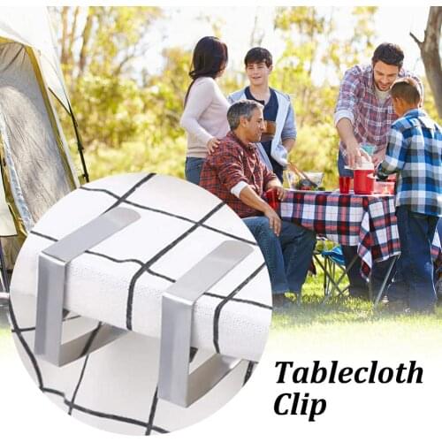 8 Pcs Stainless Steel Tablecloth Clips Picnic Cover Clamps Metal Holder Anti-Slip Rust-Proof And Durable For Outdoor Picnics