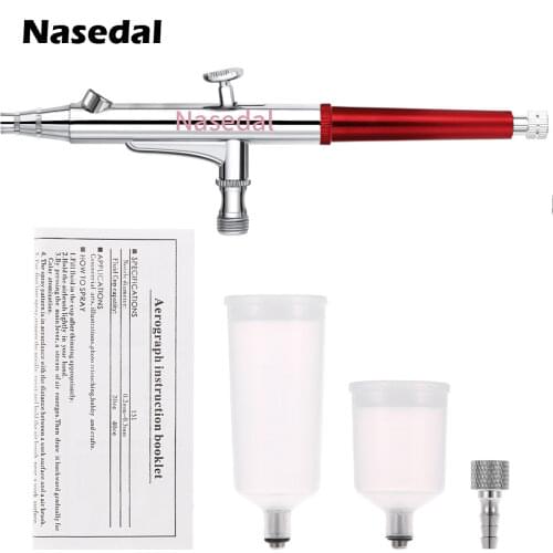 Nasedal Double Action Airbrush spray gun 20cc 40cc 0.3mm Gravity Feed Air Brush Cake Tattoo Nail Makeup Car Painting Tool