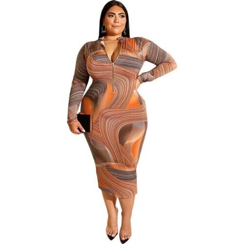 African Dresses For Women Large Size Print Long Sleeve Bodycon Party Night Maxi Dress African Clothes ladies clothes bust 118cm