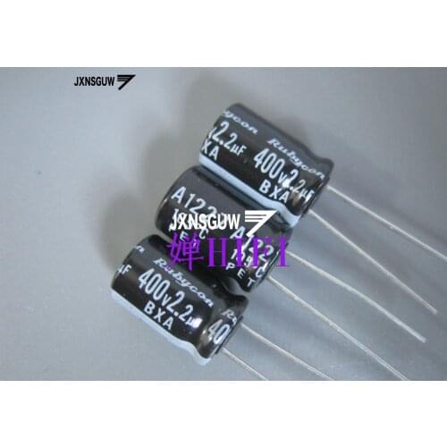 20PCS NEW RUBYCON BXA 400V2.2UF 8X11.5MM Aluminum electrolytic capacitors 2.2uF/400v 105 degrees 2.2UF 400V