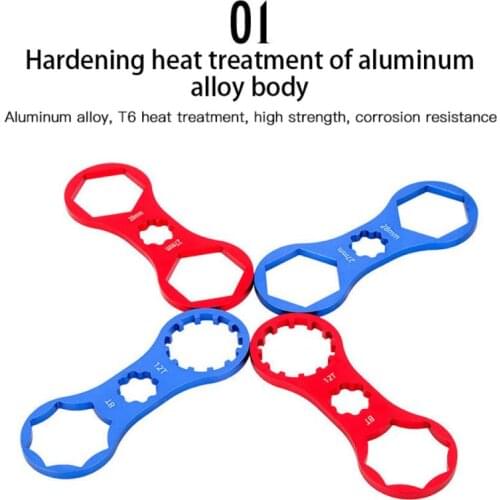 Aluminum Bicycle Fork Shoulder Cover Cap Wrench MTB Bike Front Fork Repair Tools For Suntour XCR XCT XCM RST Fork Removal Tool